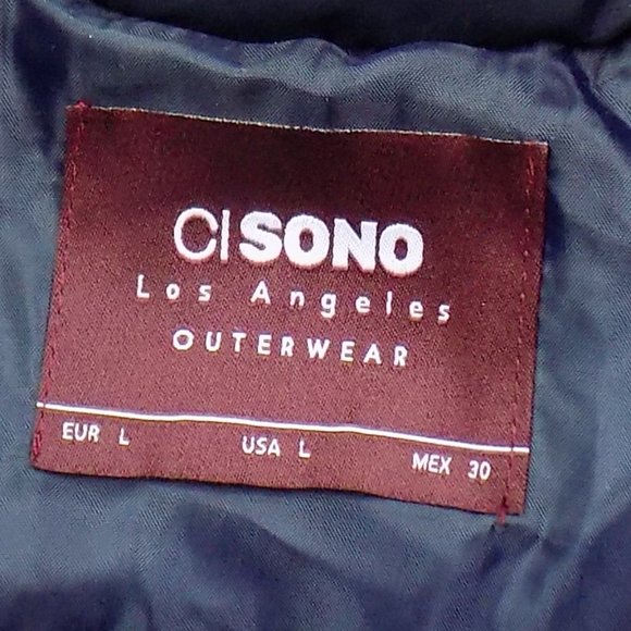 Ci Sono Womens Zip Front Puffer Coat 2-Tone Blue/Red NWT Multiple Sizes Avail - Picture 9 of 11